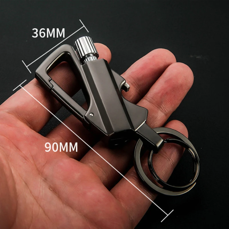 Multifunctional Match Kerosene Lighter Creative Keychain Bottle Opener Igniter Outdoor Waterproof Portable