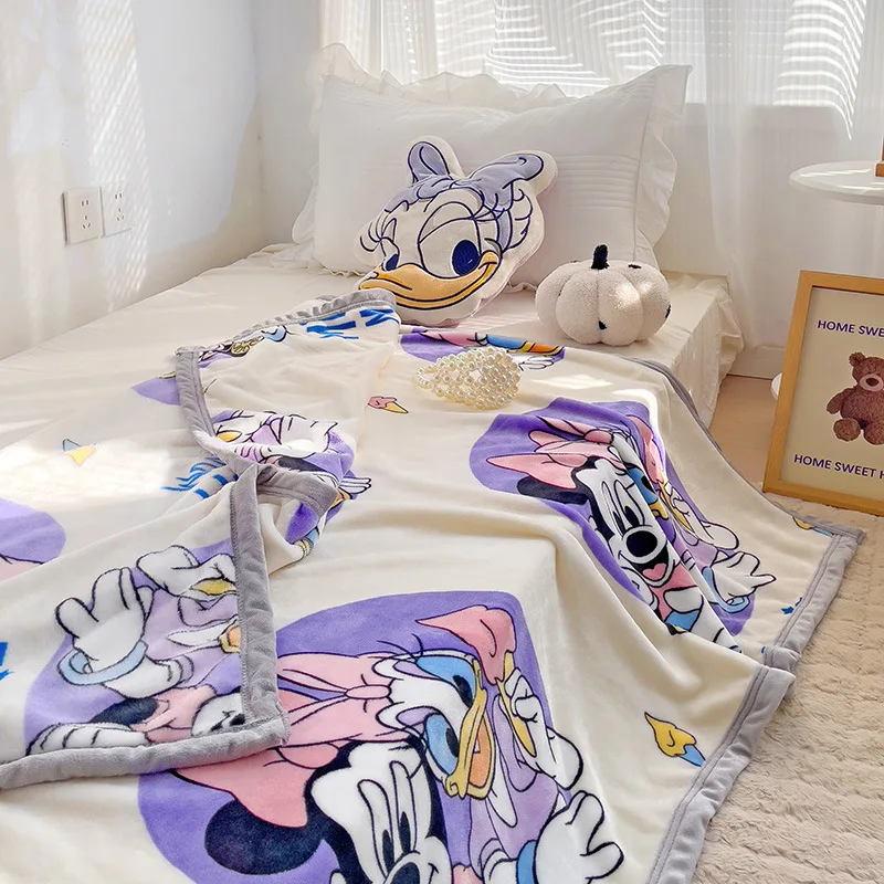 Cartoon Disney Children's Blanket Sanrio Thickened Milk Plush Cover Carpet Kindergarten Noon Office Car Napping Blanket