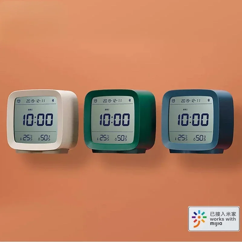 Youpin Qingping Bluetooth Alarm Clock Temperature Humidity Display LCD Screen Adjustable Nightlight With Mijia APP Smart Home