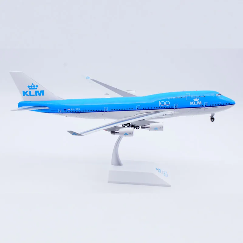 XX20345 Alloy Collectible Plane Gift JC Wings 1:200 KLM Royal Dutch Airlines Boeing B747-400 Diecast Model PH-BFG & Aviation Tag