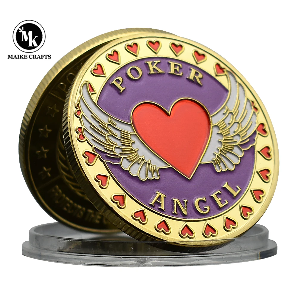 Poker Angel Coin Poker Card-guard Challenge Coin Commemorative Gifts Home Decoration