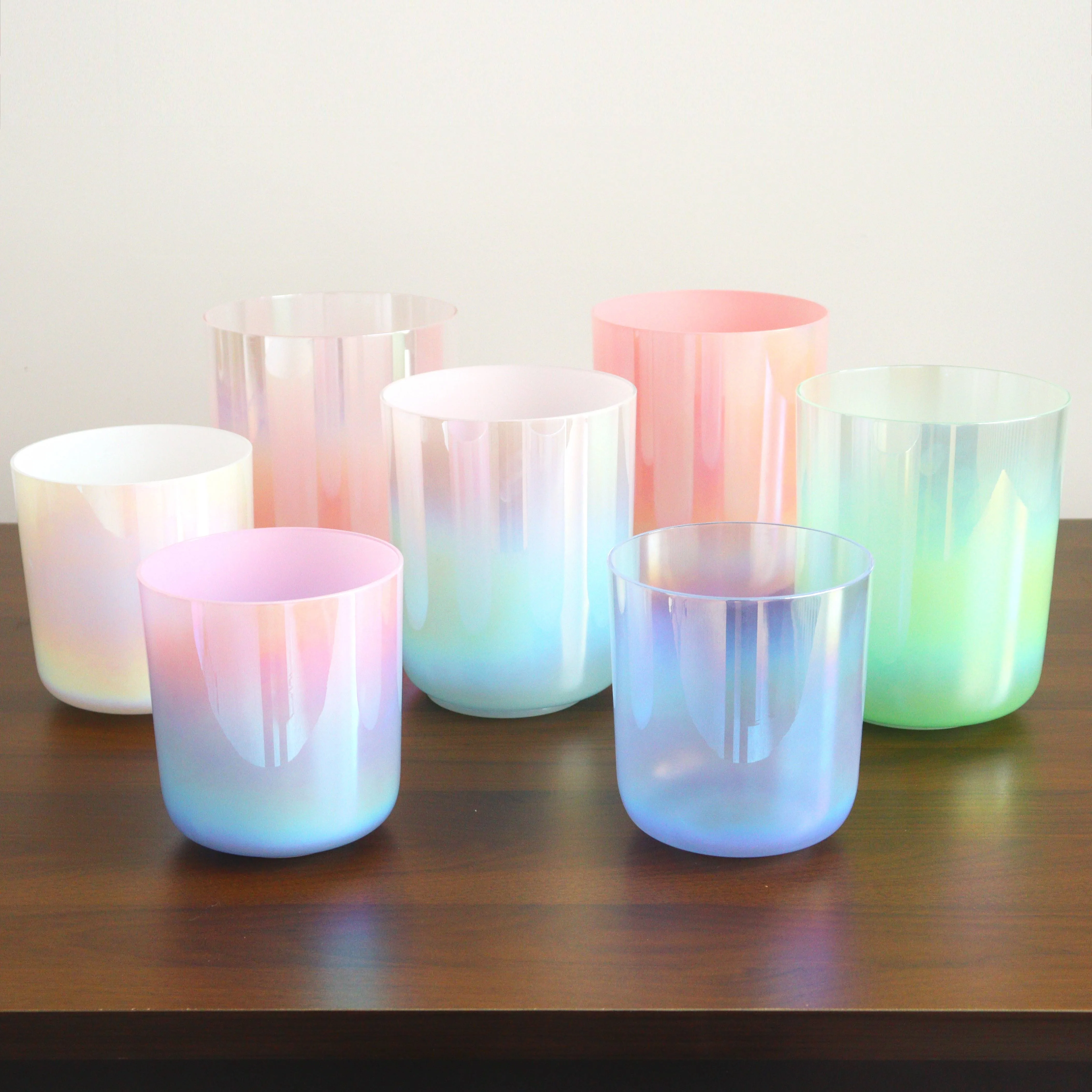 432 هرتز أورورا اللون سبعة الشاكرات الخيمياء وعاء كريستال مع الملحقات وحقيبة #2