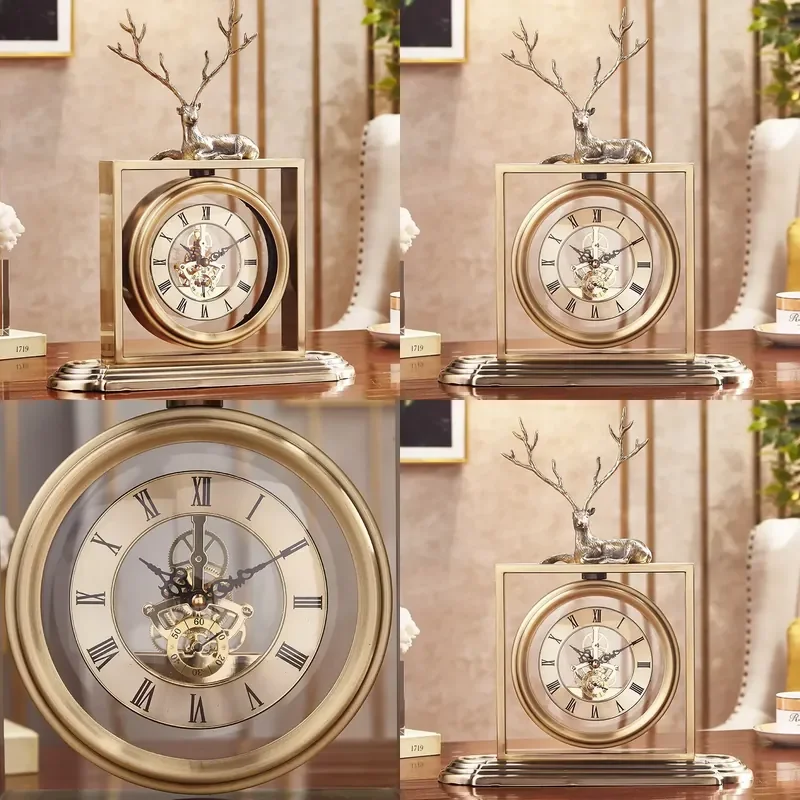 for Modern  Desk Clock Personalized Fashion Metal Crafts Jewelry Home  Living Room Study Bedroom Desktop
