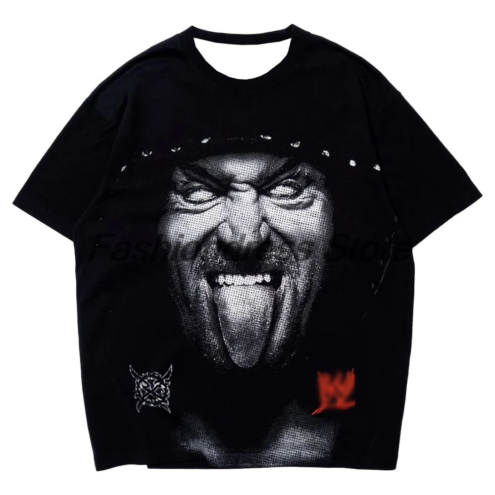 Unisex Complex Ken Carson x Undertaker T-shirt Crewneck Short Sleeve Polyester Tee Women Men Outdoor Streetwear Tops