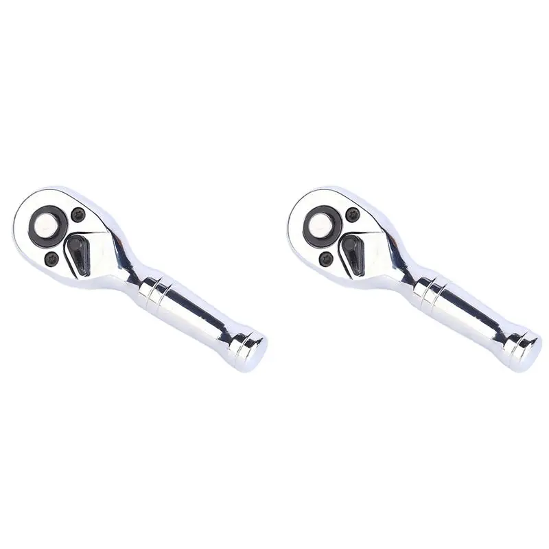 

Набор из 2 быстросъемных трещоточных ключей GTBL 1/4 дюйма, двусторонние, с короткой рукояткой, 72 зубца, мини-инструменты для авторемонта