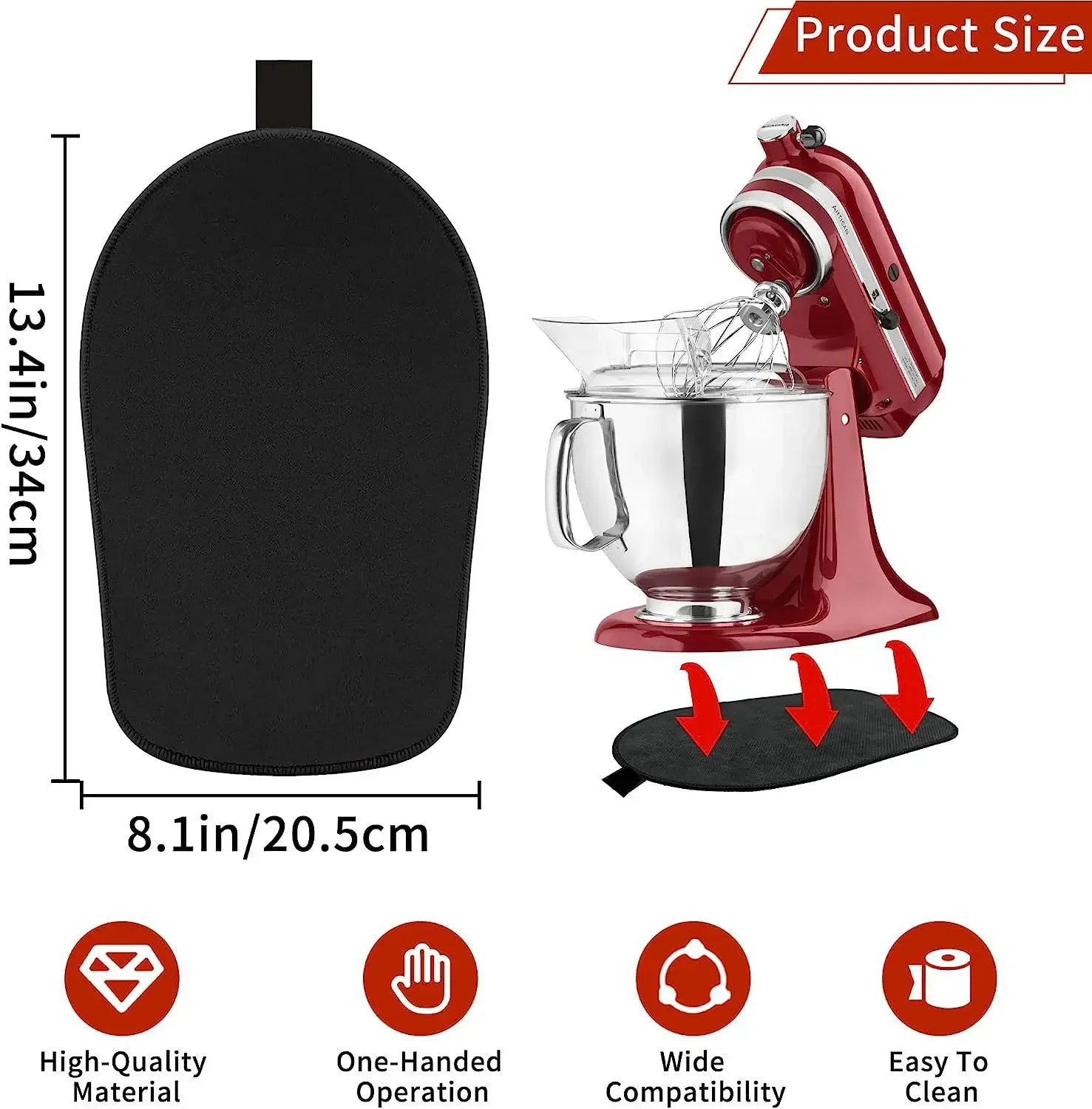 1PCSliding pad for KitchenAid vertical mixer for small household appliances Chef machine anti sliding pad Mobile pad