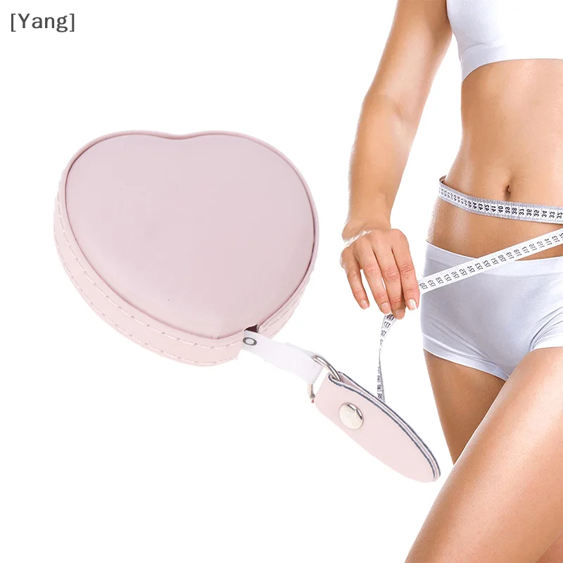 1.5m Cute Heart Shape Tape Measure Portable Flexible Ruler Soft Leather Wear Resistant Mini Ruler