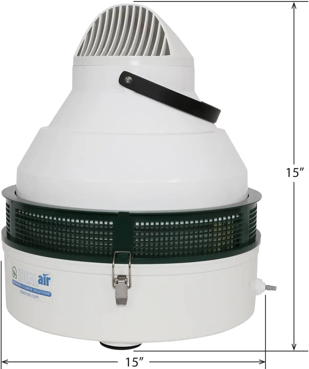 Umidificador de categoria industrial com cabeça de nebulização multidirecional, Planta interna para salas grandes, 200 pintas