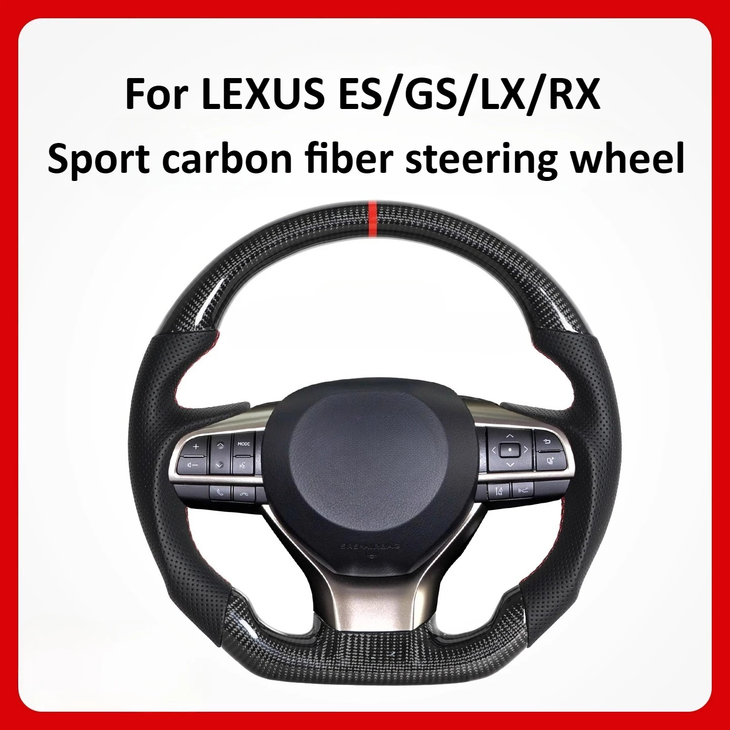 

For LEXUS ES/GS/LX/RX/LM300/250 carbon fiber steering wheel modification interior accessories