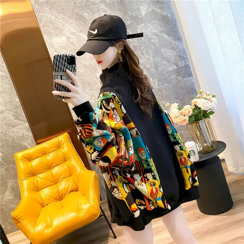 Fashion Jackets Women Autumn Trendy Coat 2024 New Korean Style Loose Thin Cardigan Jacket Mid-length Design Tops Womens Clothing