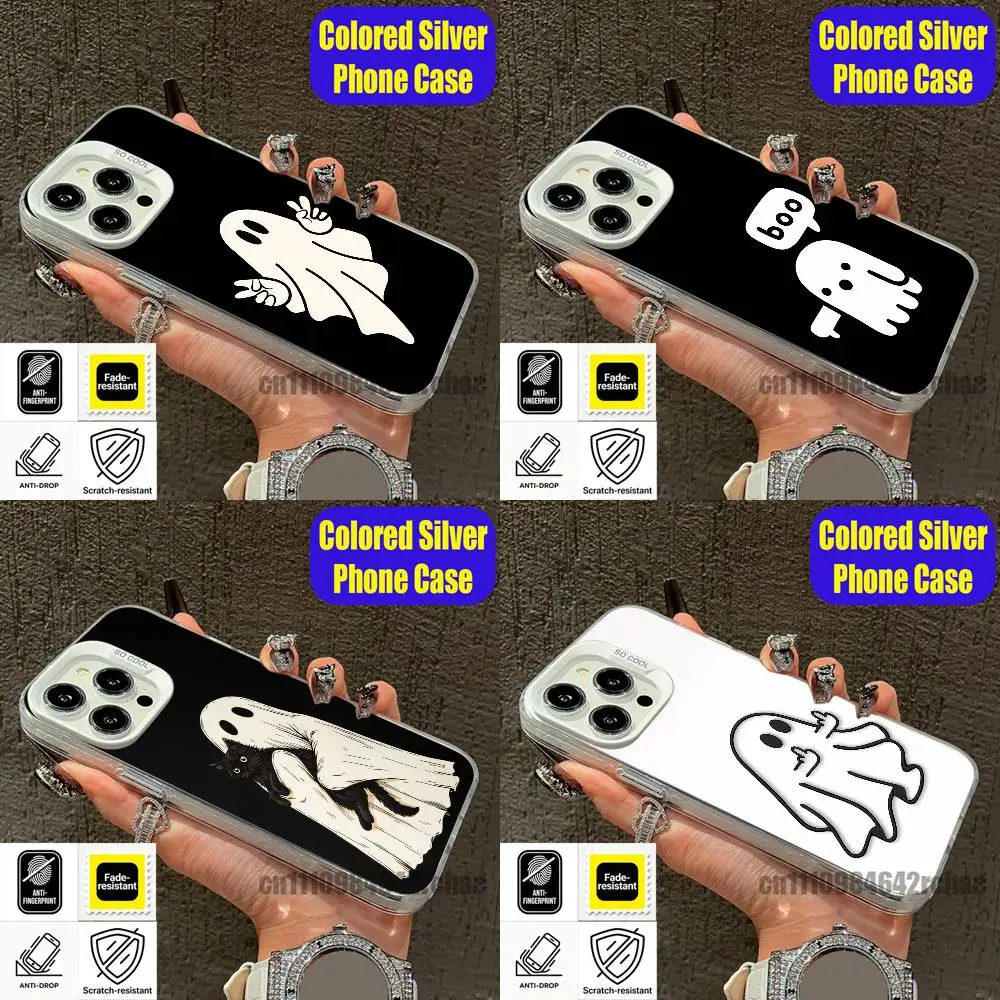 

For Ghost Of Disapproval Phone Case iPhone 15,17,11,14,13,16,12,E,Max,Plus,Air,Pro,Mini Custom Color Silver Cover