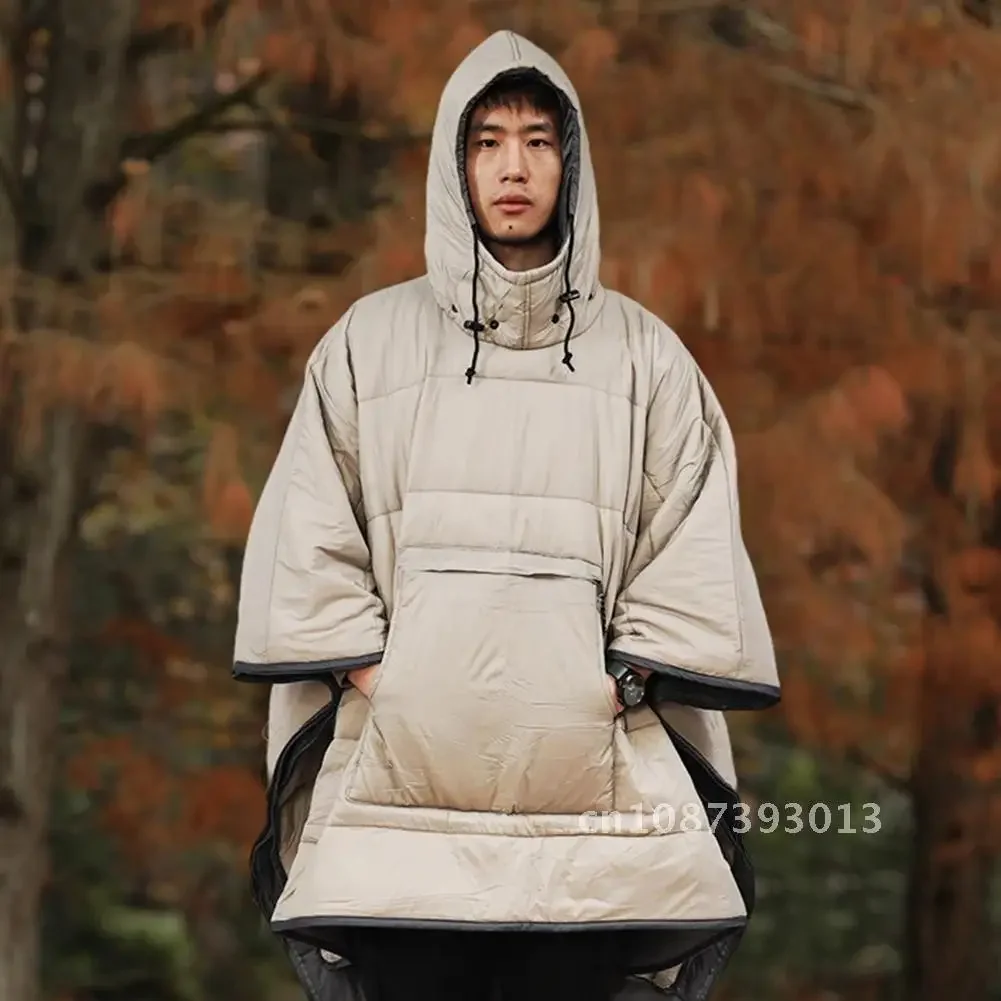 

Adult Hiking Cloak Sleeping Bag - Waterproof Poncho Coat for Backpacking, Camping & Outdoor Travel, Lightweight Wearable Design