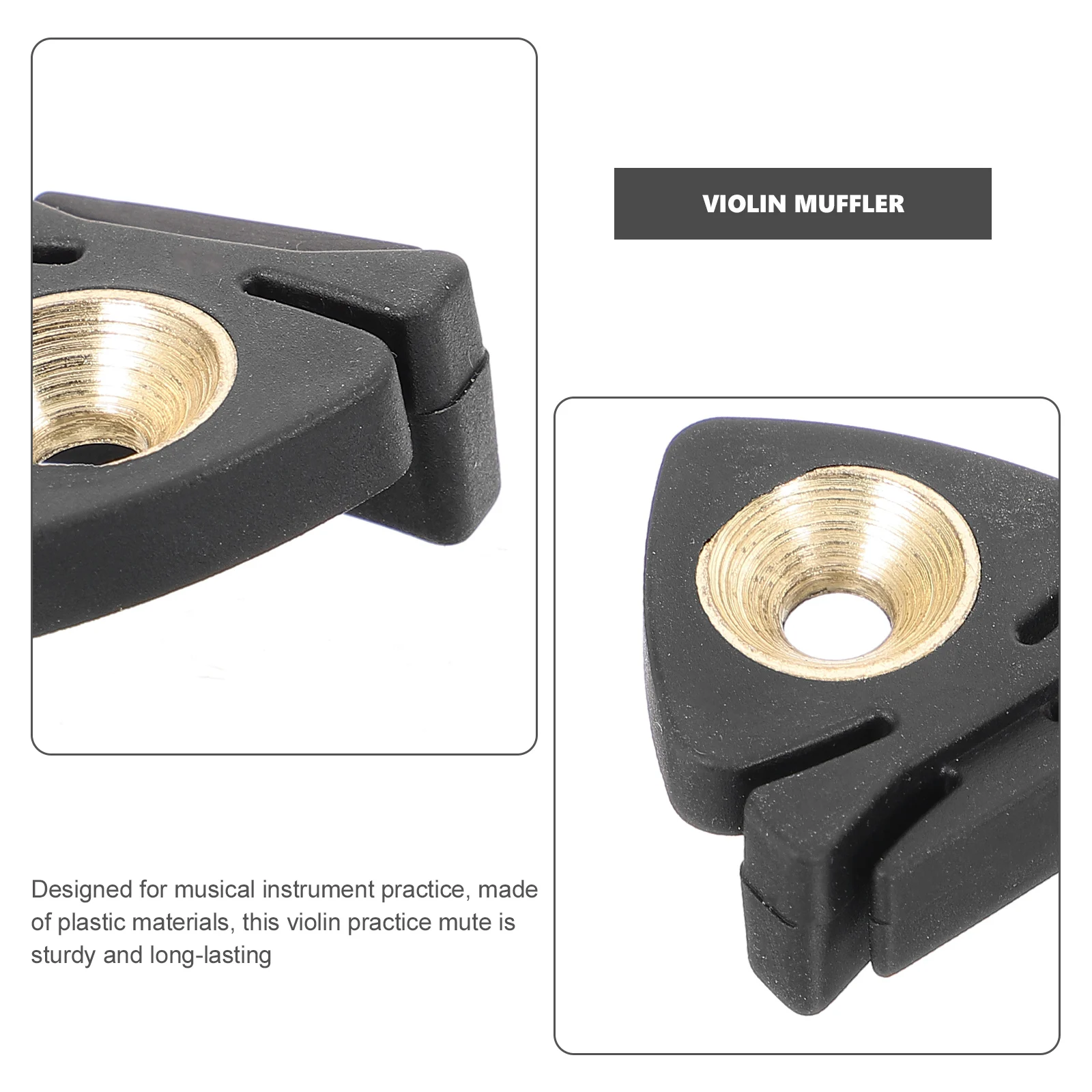 

Violin Practice Mute Acoustic Sound Dampener Lightweight Durable Plastic Instrument Accessory Small Violin
