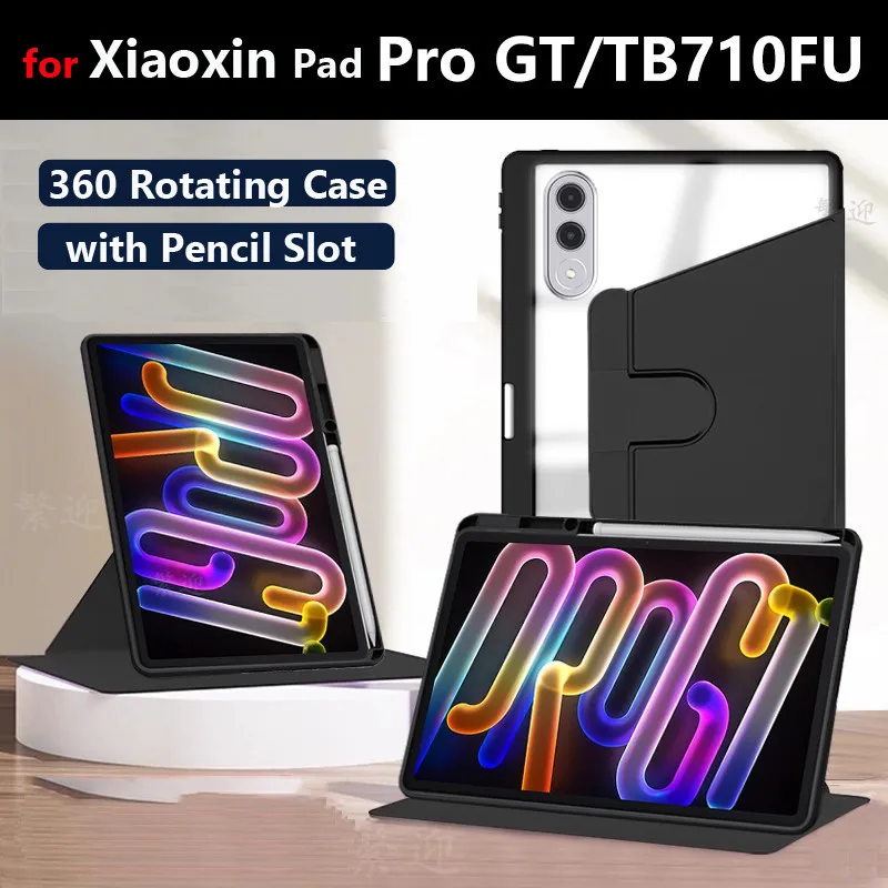 

Case for Lenovo Xiaoxin Pad Pro GT 11.1 Inch 2025 TB710FU Idea 11TB336ZU TB-336FU K11 B11 M11 Acrylic 360 Rotating Stand Cover