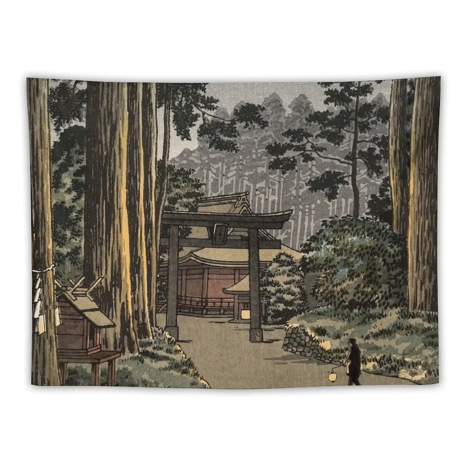 Tsuchiya Koitsu - Futarasan, Nikko, Mountain Temple Tapestry Christmas Decoration Decoration Home Room Ornaments Tapestry