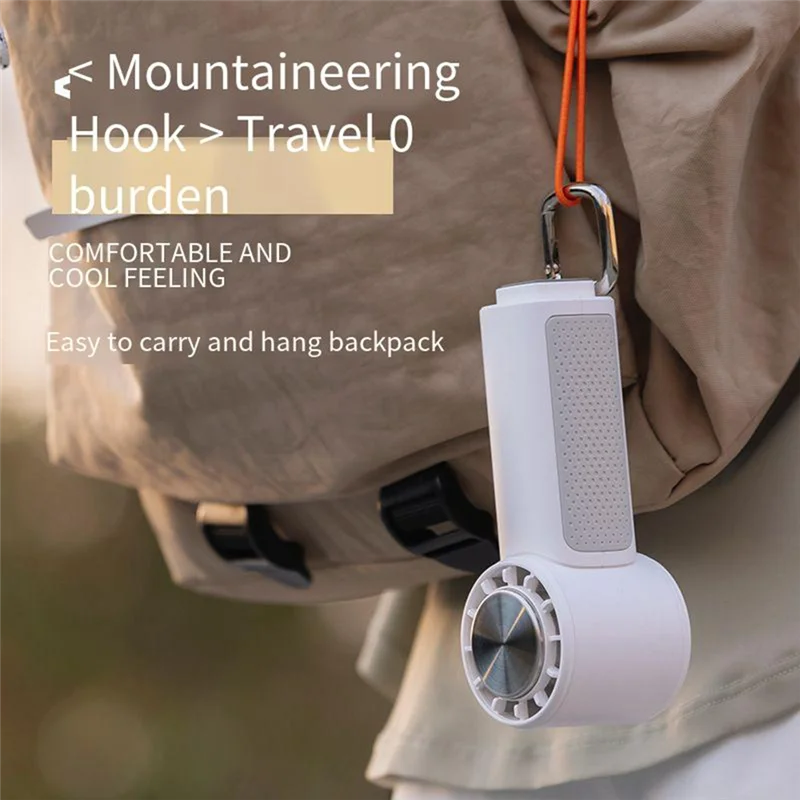 مروحة مكيف هواء صغيرة محمولة باليد، 2000 مللي أمبير في الساعة USB قابلة لإعادة الشحن-A58E