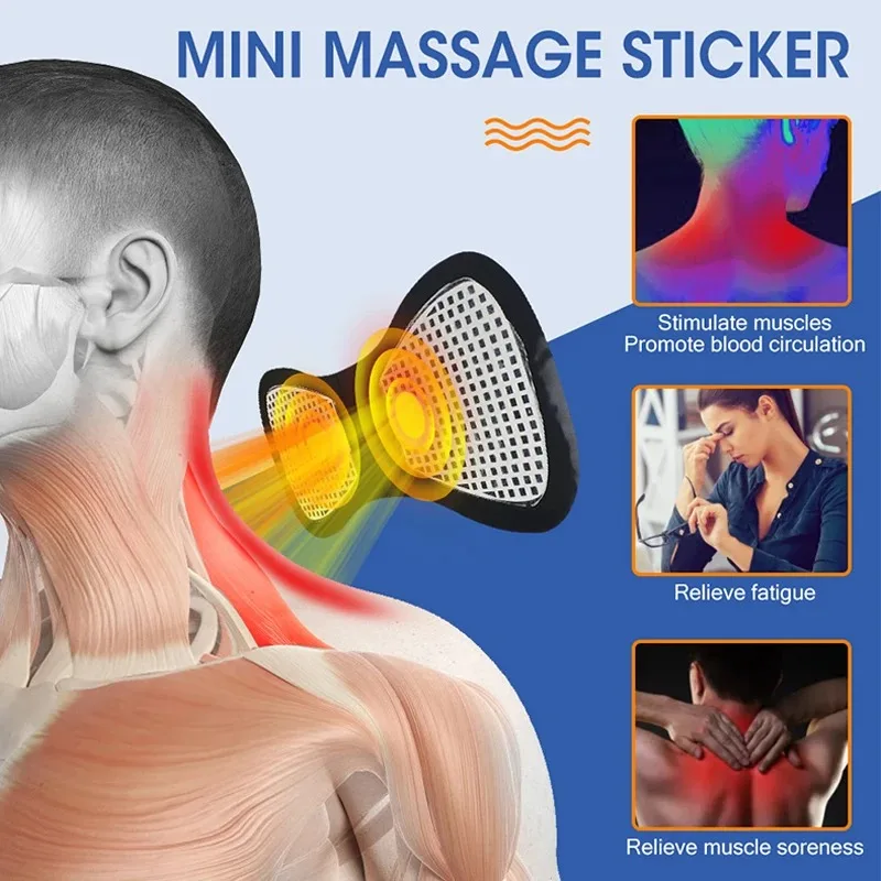 Intelligent Mini Electric Neck Massager Charging Portable Shoulder and Neck Neck Massage Patch with Multiple Adjustable Levels