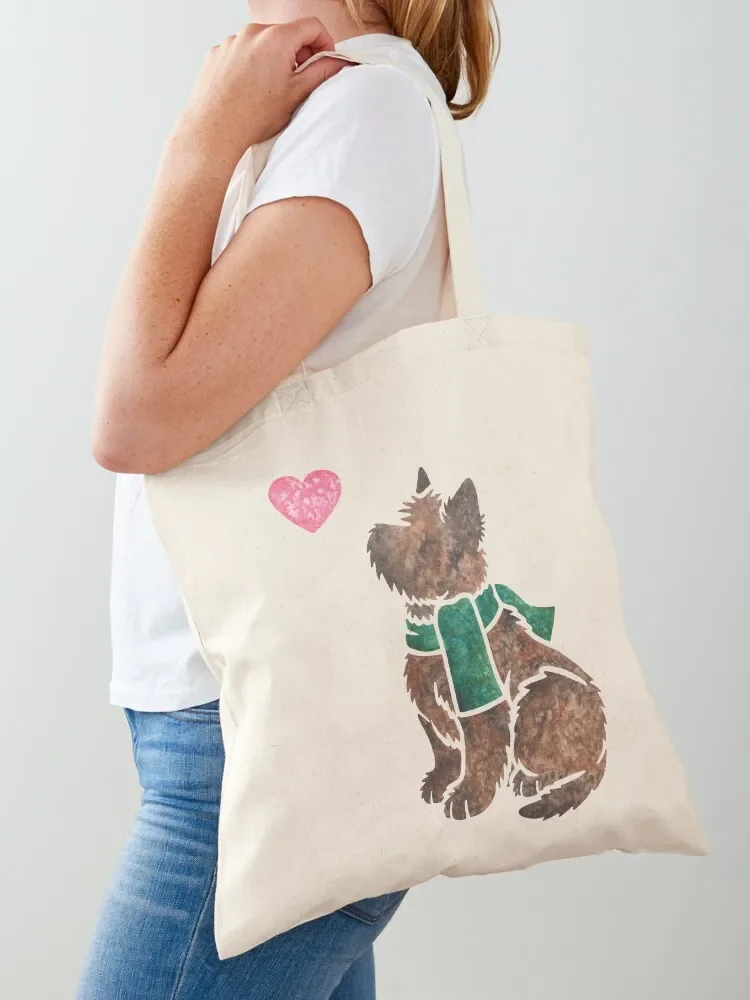 

Watercolour Cairn Terrier dog Tote Bag hand bag ladies canvas bags reusable shopping bags woman shopping bag