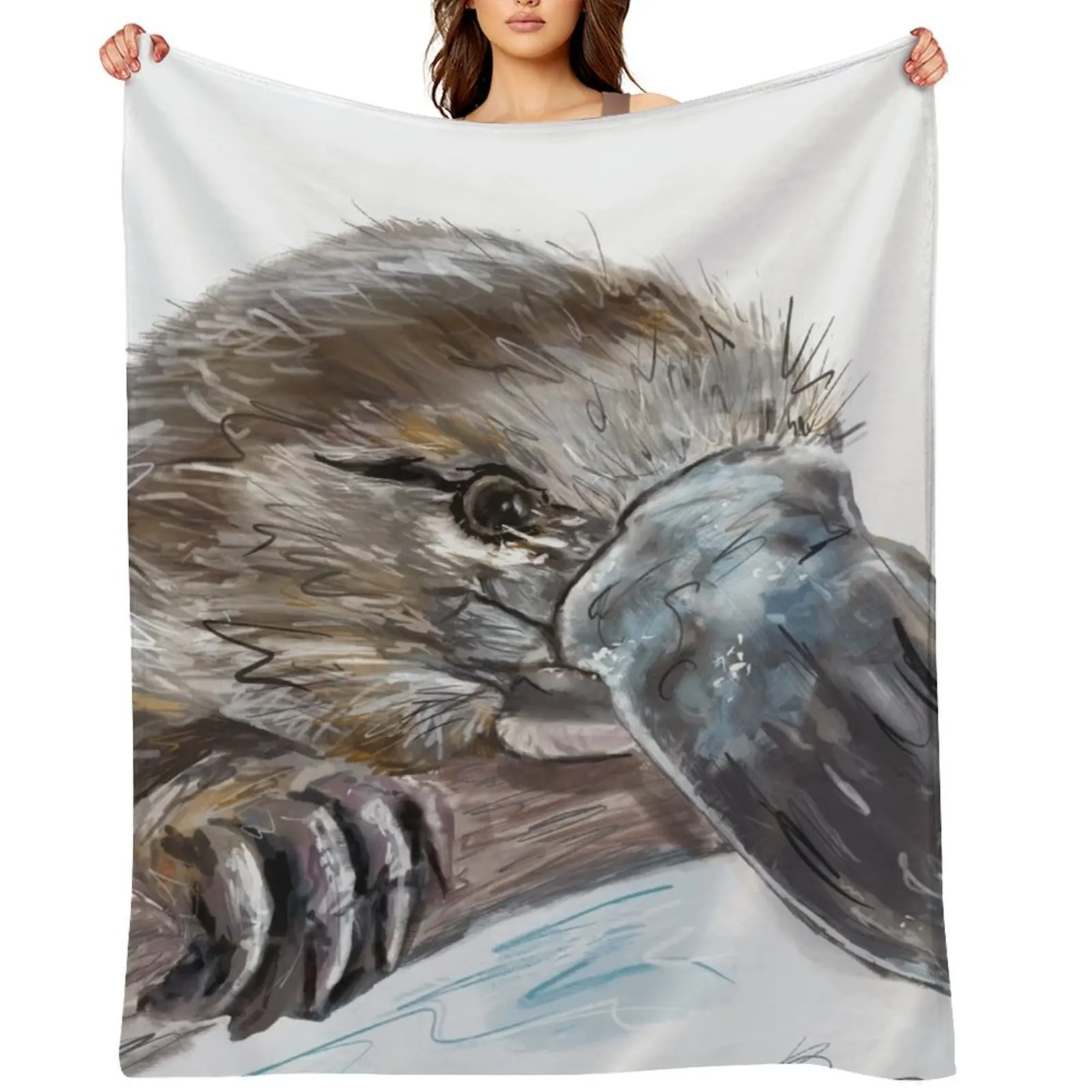 Platypus Throw Blanket Hair Baby For Baby Personalized Gift Giant Sofa Beach Blankets