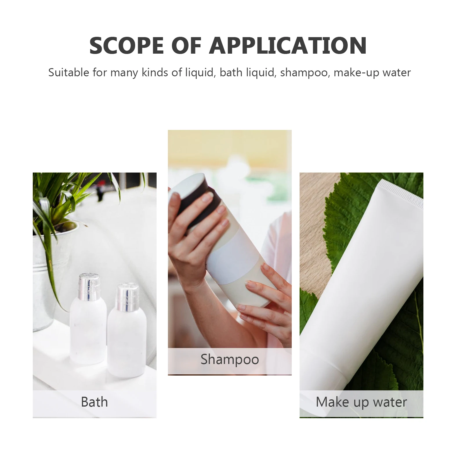 

5 Pcs Dispenser Green Bottle Transparent Plastic Travel Dispenser Empty Refillable Skincare
