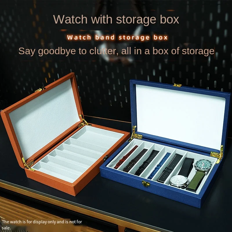 6-слотовая коробка для часов, ремешок для умных часов, коробка для хранения для Huawei Rolex iwatch Heuer Seiko, коробка для хранения ювелирных изделий, ожерелья, кольца