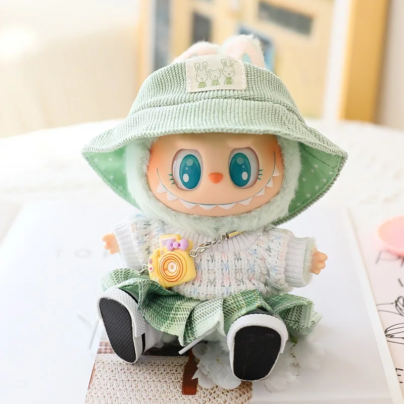 Vêtements de haute qualité pour figurine labubu, mode 17 cm, uniquement vêtements, petits vêtements, couleur assortie, sweat-shirt, ornement, cadeaux, pas de poupée  26
