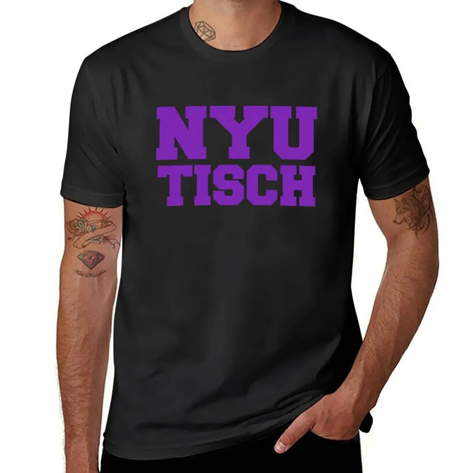 

NYU Tisch 46 T-Shirt anime shirt designer shirts plus size clothes rapper graphic tees Men's cotton t-shirt