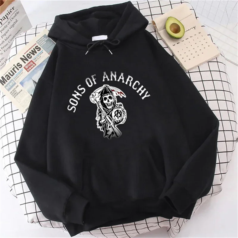 New Fashion Sons of Anarchy Print Hoodies Male Casual Sweatshirts Hoodies Sweatshirts