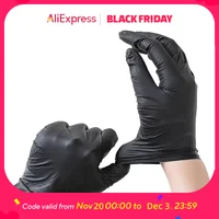Nitrile Gloves Disposable Black 100PCS,Heavy Duty Work Gloves for Kitchen,Cleaning,Workshop-A Practical Valentine's DayEssential - Image 2
