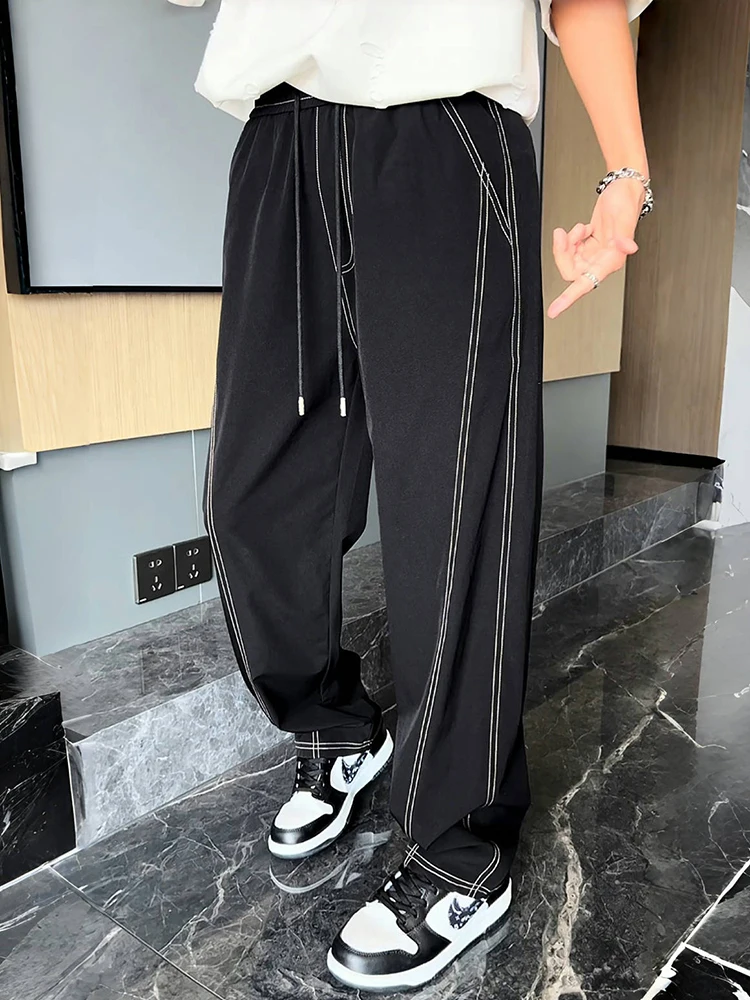 

ionic Ice Silk Straight Leg Casual Pants Men's Summer Thin Qui Dry Knife Loose Fit Casual Long Trousers