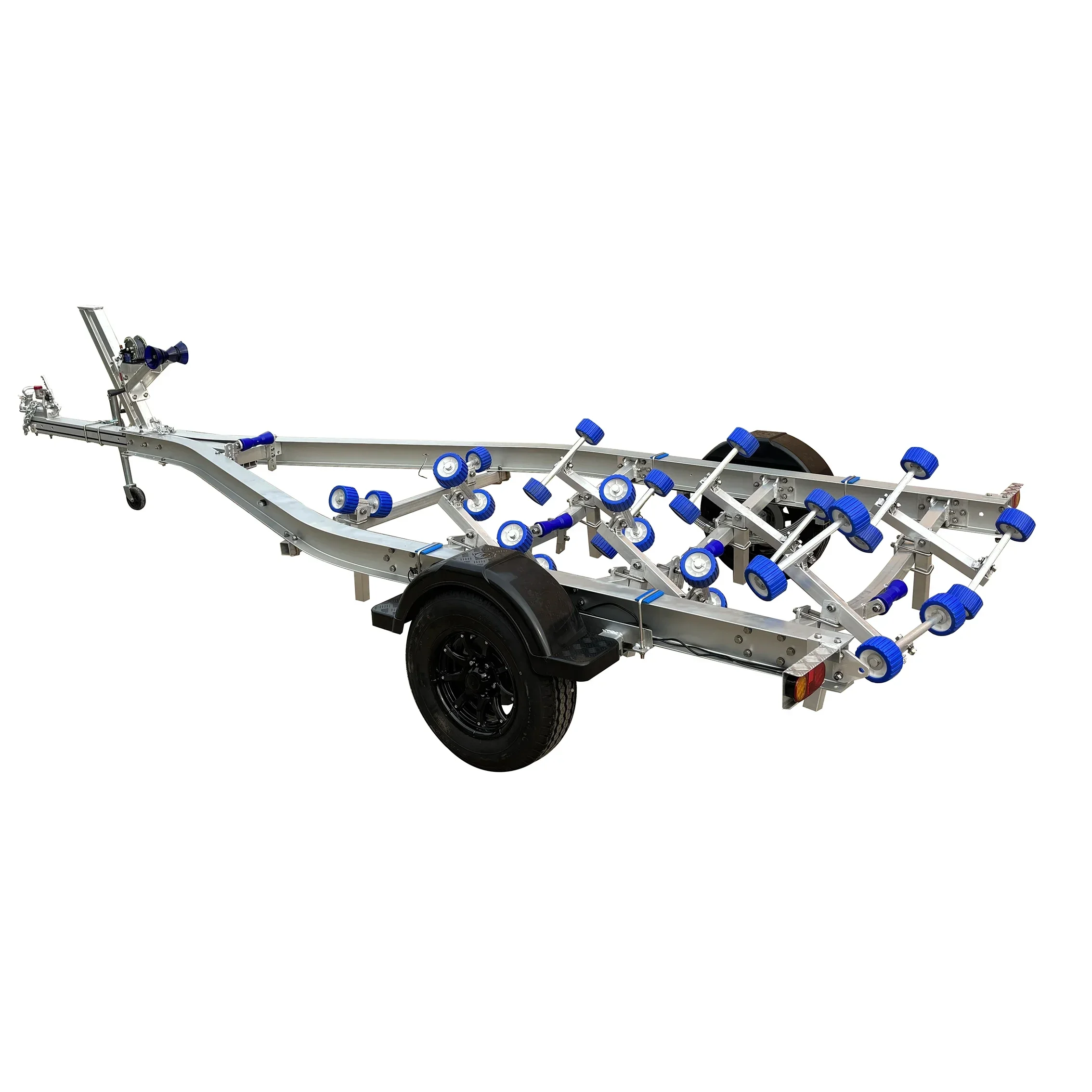 20ft Aluminium Boat Trailer With Wobbly Rollers Single Axle With VIN And DOT