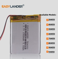 304050 404050 504050 3.7V 1500mAh 604050 704050 804050 904050 104050 Batteries Rechargeable Lithium Li-ion Polymer Battery
