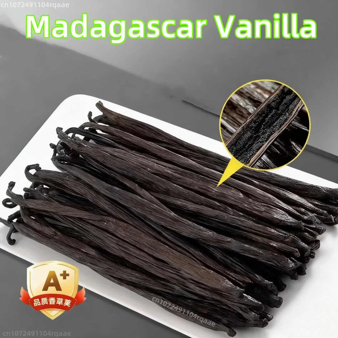 10/20pcs Natural Madagascar Vanilla Pods for Home Fragrance, Long Lasting Aroma, Premium Vanilla Stick(14-15cm)