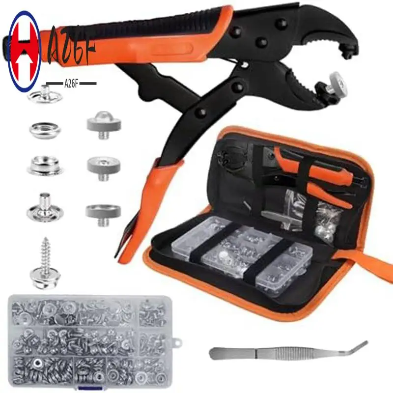 

A26F-60 Sets Leather Metal Snap Tool Set Heavy Duty Snaps Tool Set For Boat Cover Snaps,DIY Covers, Canvas Snap Kit