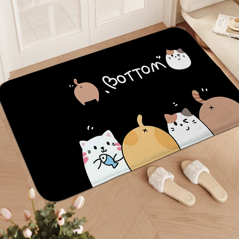 Kitchen Mat Cute Cat Anime Carpet for Bedroom Modern Home Decoration Carpets for Living Room Rug Veranda Floor Mat Rugs Baths