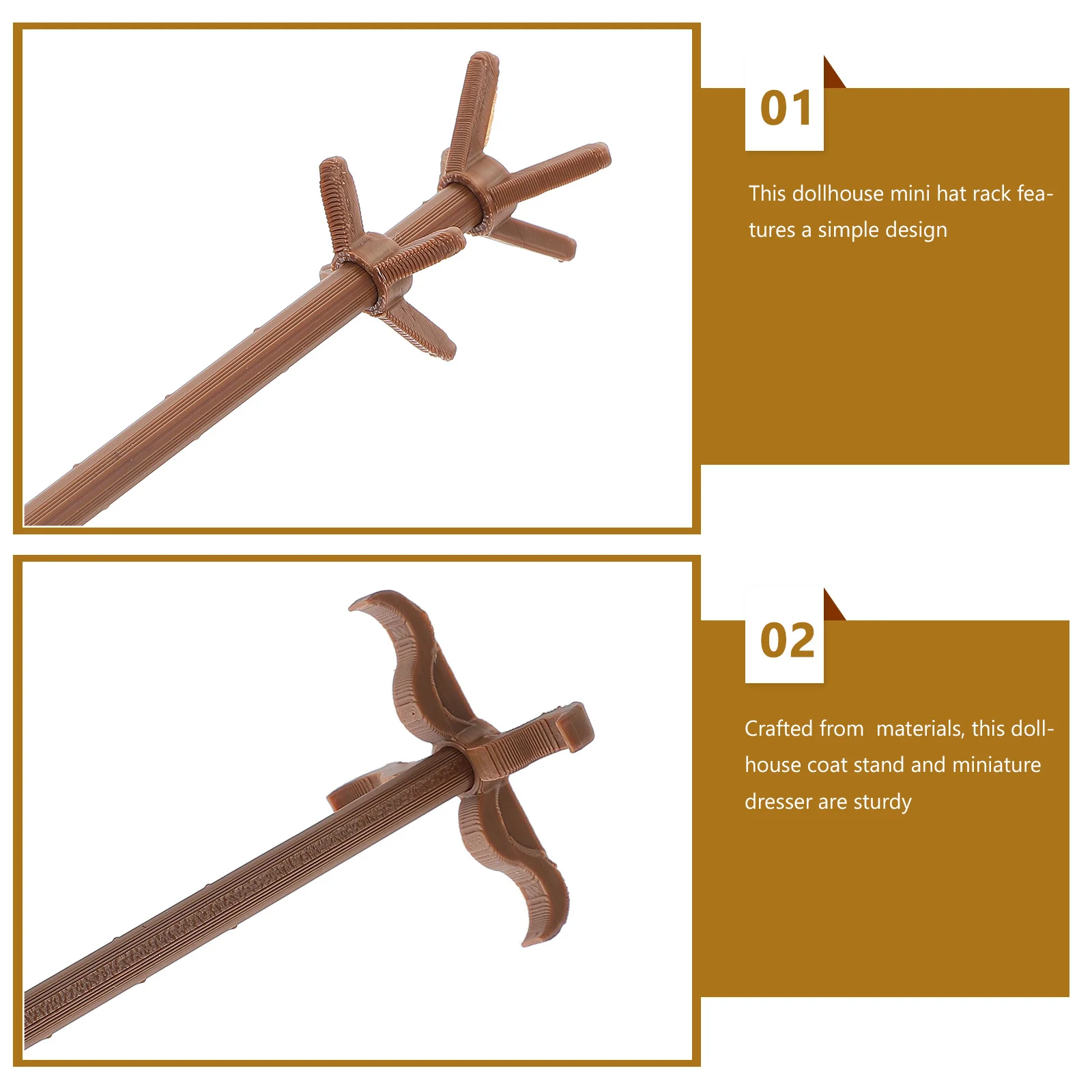 Poppenhuis Kledingrek Meubilair Decor Hanger Boomkast Boekenplank Hoed Kleding Mini Kapstok Decoratieve Display