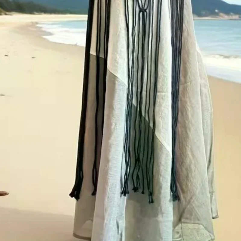 

Netted Fringe Waistband Handwoven Bikini Cover Up Skirt Soulful Accessory