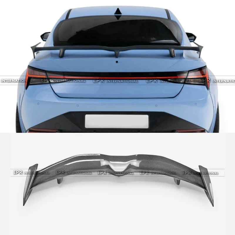 

For OEM Style Rear Spoiler for 21+ Hyundai Elantra N Avante N CN7 N Type Carbon Fiber Trunk Lip Wing Direct Fit Upgrade