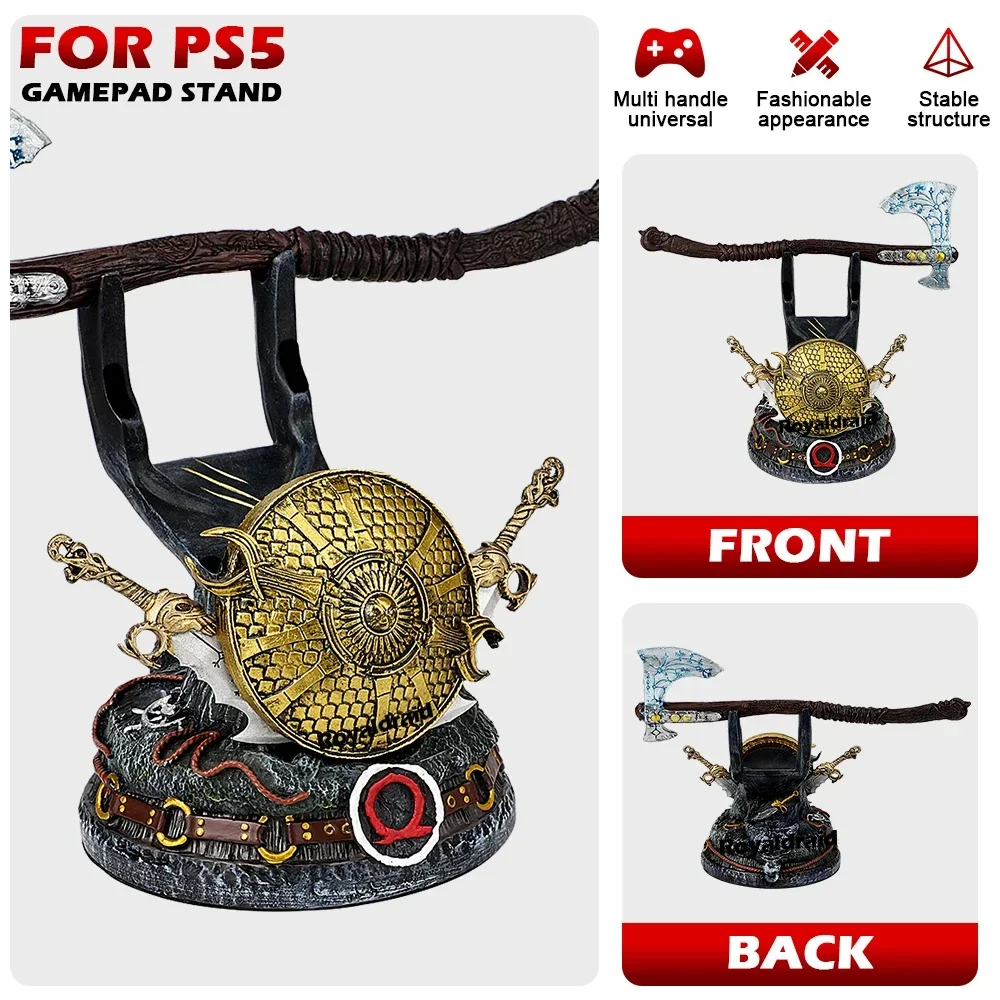 NEW God War Creative Gaming Controller Holder Desktop Decoration Bracket For PS5/PS4/XBOX/Switch Gamepad Game Handle Stand view 2