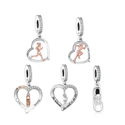 FC Jewelry Fit Original Pan Charm Bracelet 925 Silver Love Running Girl Run Running Shoe Sneaker Bead For Making Runner Berloque