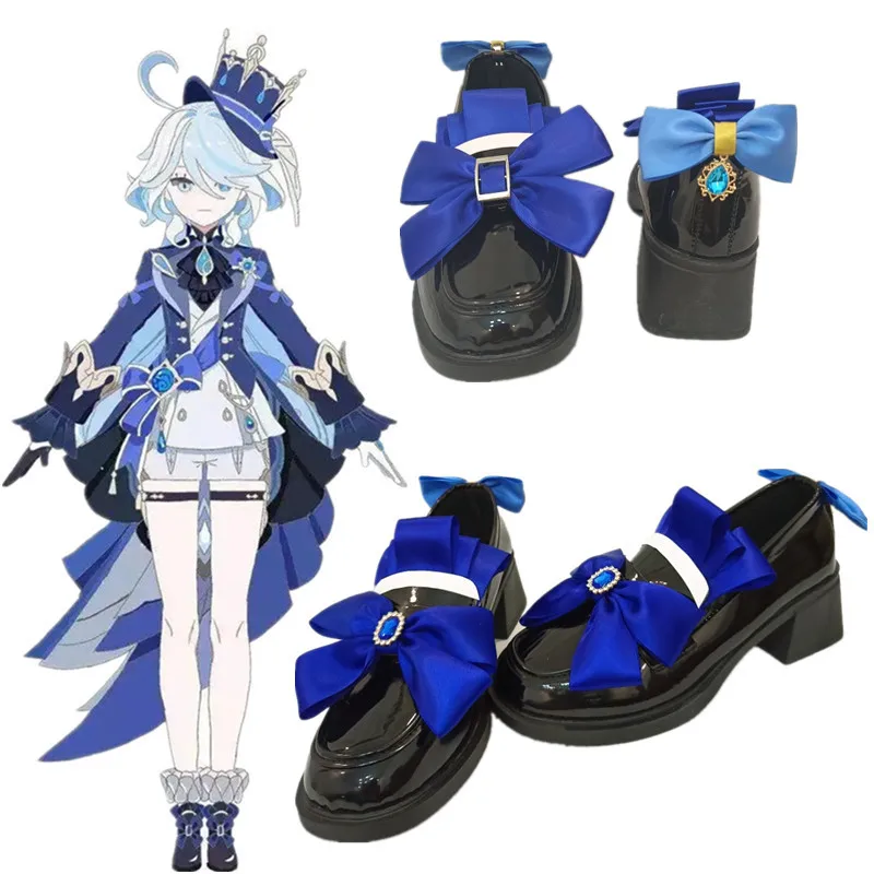 

Furina Focalors Genshin Impact Cosplay Shoes Boots Anime Game Furina Focalors Halloween Christmas Party Accessories Shoes