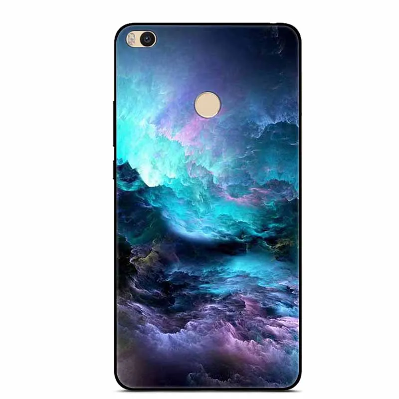 For Xiaomi Mi Max 2 Case Animals Painted Black Silicon Soft Bumpers for Xiaomi Mi Max 2 TPU Coque MAX2 Protective Capa Cool Wolf