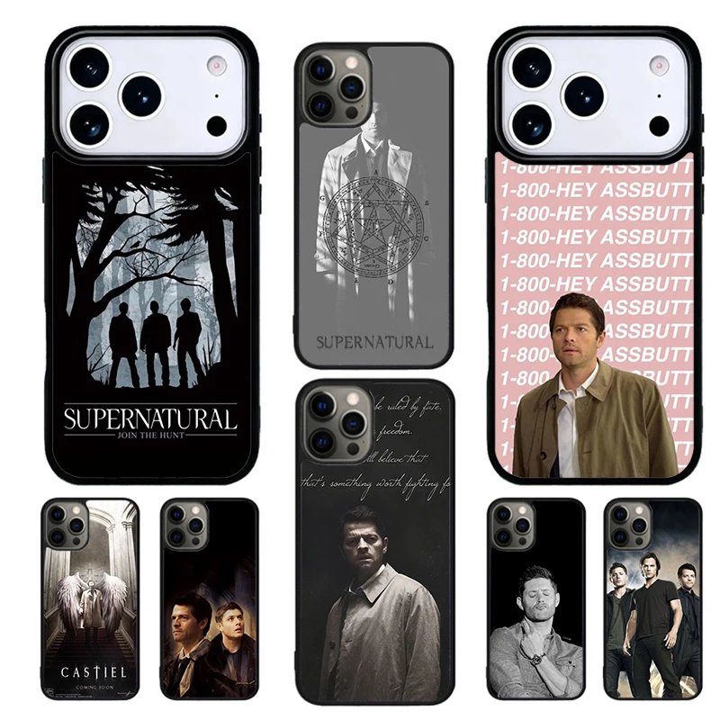 Coque Souple SUPERNATURAL DEAN CASTIEL WINCHESTER à Motif pour iPhone 17 16 15 14 13 12 11 Pro Max Plus 16E 17 Air