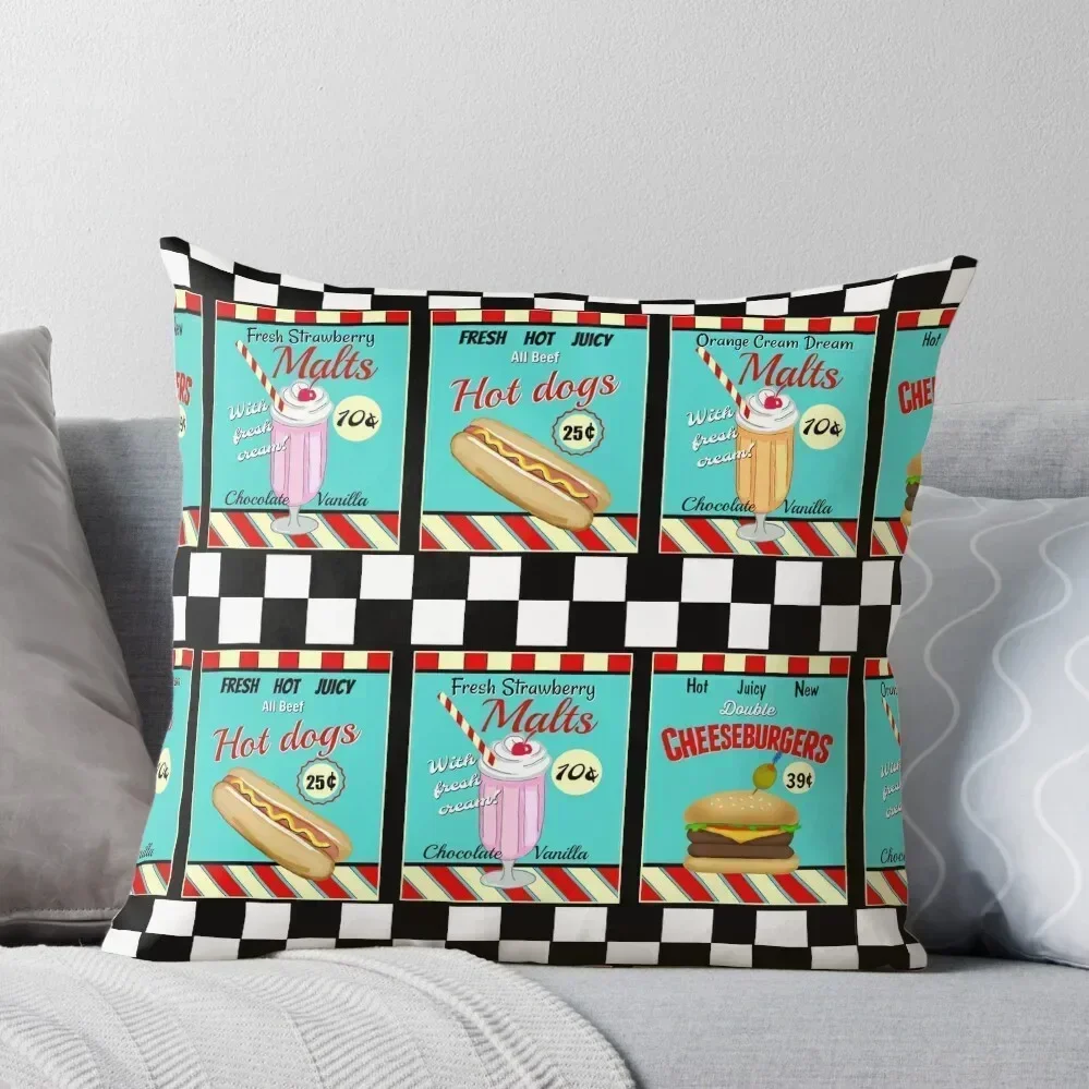 

Retro Diner Signs / Food Throw Pillow Christmas Pillowcase Pillowcases For Pillows pillow