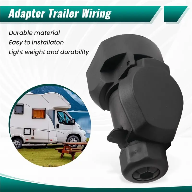 7 Pin European Trailer Socket+Plug Tow Bar Connector Adapter For Car RV Truck Boat Caravans Transfer Signal Adapter 12V-A54R