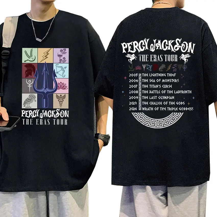 Percy Jackson The Eras Tour Graphic T-shirt Men Women Retro High Quality Fashion T shirts Casual Clothing Oversized Cotton Tees