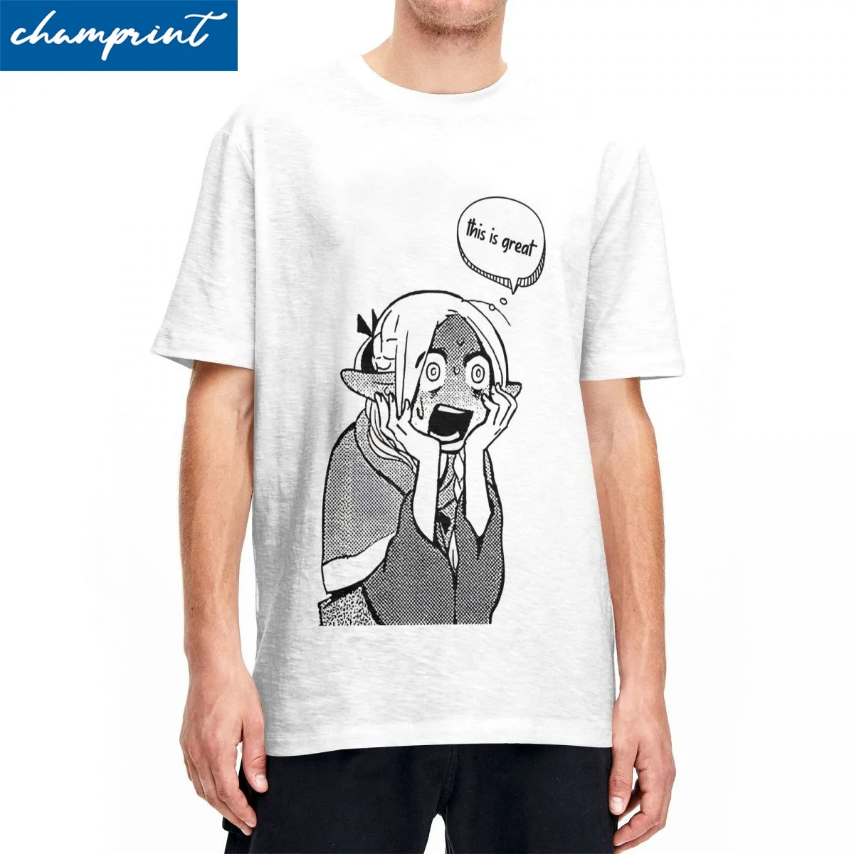 Dungeon Meshi Marcille Delicious In Dungeon T Shirts Men Women 100% Cotton T-Shirt Crew Neck Tee Short Sleeve Clothing Plus Size