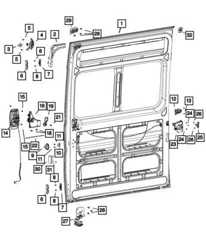 Sliding Door Roller Left for PROMASTER 68271849AA 68226103AA