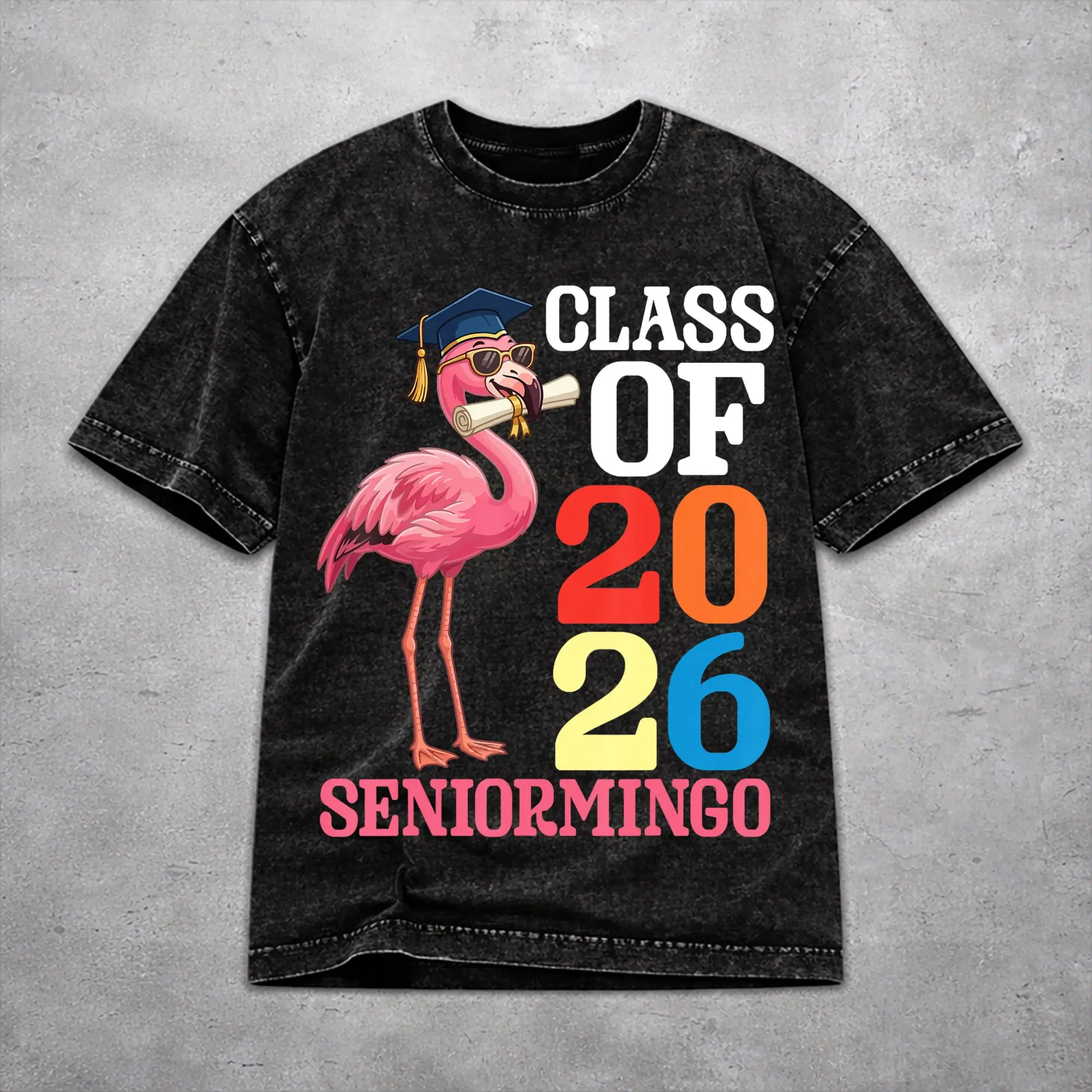 Men Women Wased T-shirts Class of 2026 Senior Graduation Printed T Shirt Accessories Oversize  Tee Shirt