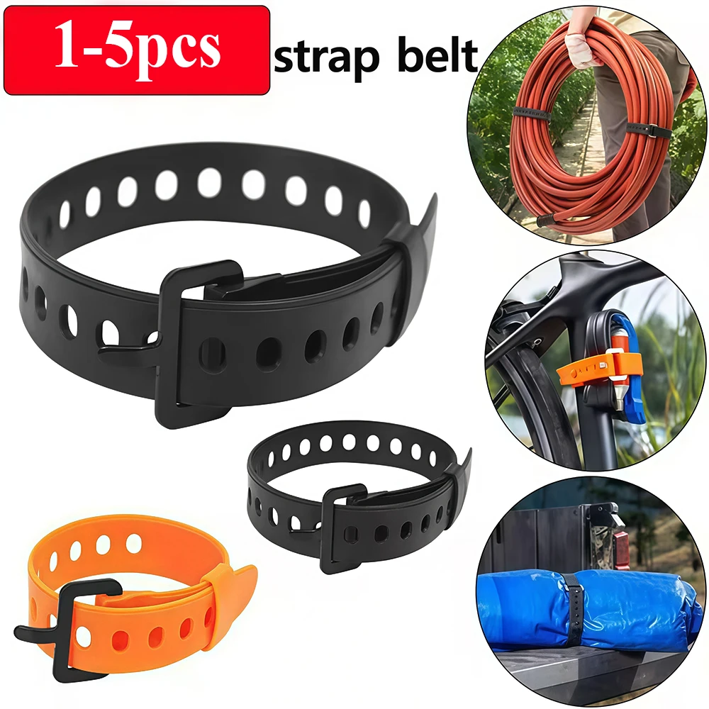 1-5 Stück Gummi-Spanngurte, Multifunktionaler Packgurt, Gepäck- und Frachtverschluss, Zurrgurt-Schnalle, Camping-Yogamatten-Kordeln